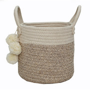 KORB - Hellbraun/Weiß, Natur, Textil (28/26cm) - Landscape