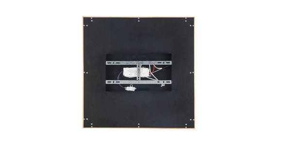 LED-DECKENLEUCHTE 45/45/4,5 cm - Schwarz/Naturfarben, Basics, Holz/Kunststoff (45/45/4,5cm) - Novel