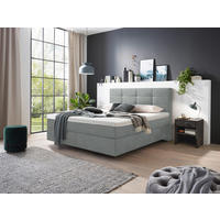 BOXSPRINGBETT 200/200 cm  Grau  - Chromfarben/Grau, Konventionell, Kunststoff/Textil (200/200cm) - Voleo