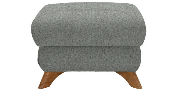 HOCKER Chenille Silberfarben - Eichefarben/Silberfarben, MODERN, Holz/Textil (65/47/65cm) - Valnatura
