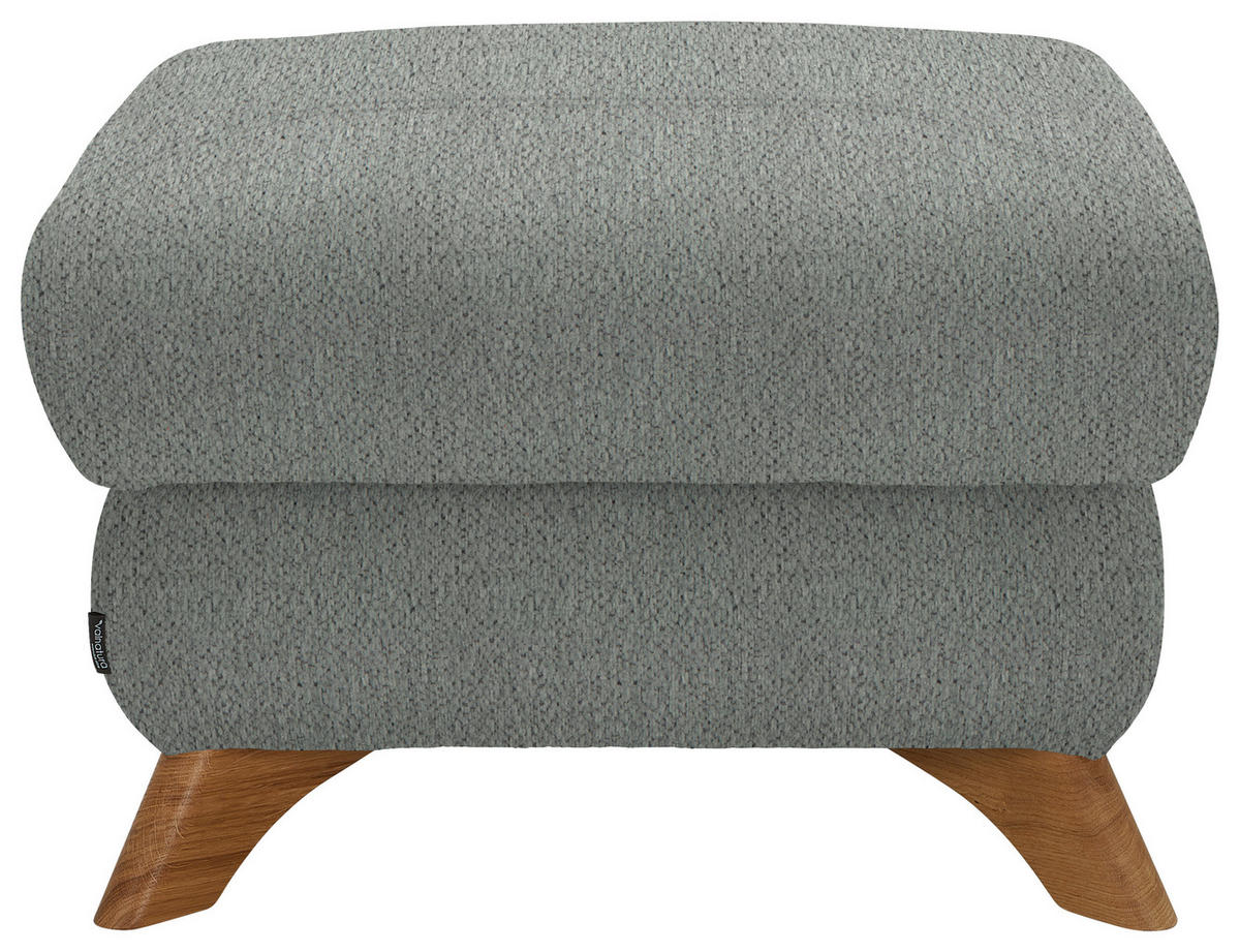 TABOURET in Textil Silberfarben  - Eichefarben/Silberfarben, Modern, Holz/Textil (65/47/65cm) - Valnatura