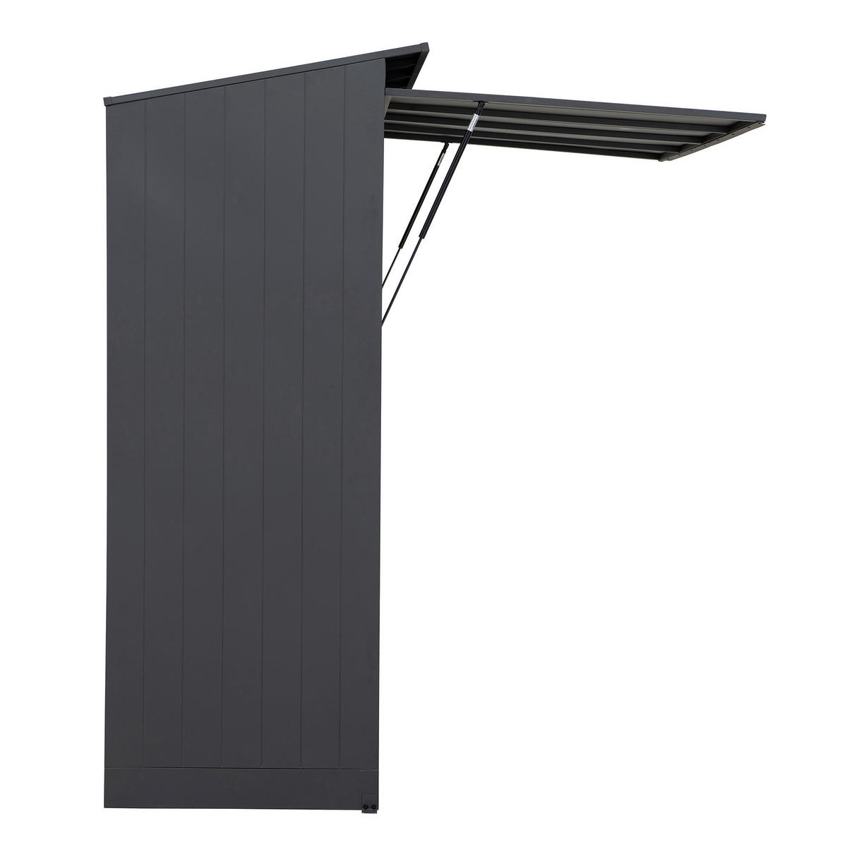 GARTENHAUS - Anthrazit/Dunkelbraun, Basics, Metall (220/226/94cm) - Modante