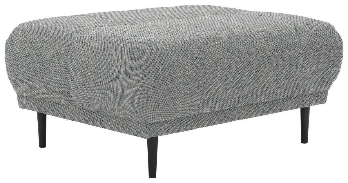HOCKER in Textil Grau  - Schwarz/Grau, Design, Holz/Textil (93/45/77cm) - Stylife