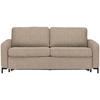 SCHLAFSOFA in Textil Hellbraun  - Hellbraun/Schwarz, Konventionell, Textil/Metall (187/84/97cm) - Welnova