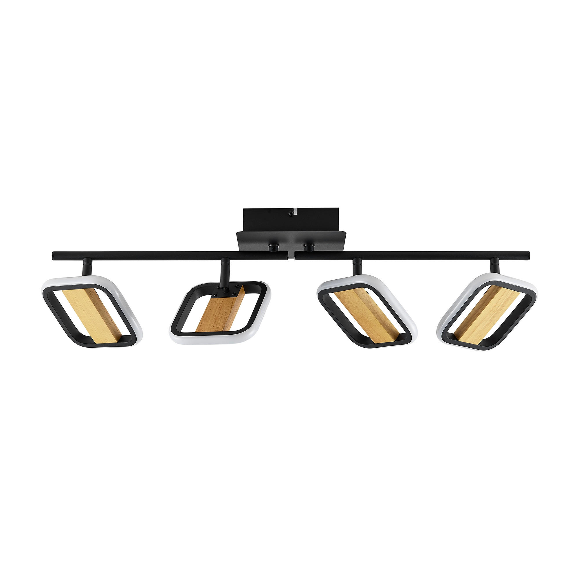 LED-STRAHLER Miriam 68/13,5/12 cm   - Eschefarben/Schwarz, Design, Holz/Kunststoff (68/13,5/12cm) - Novel