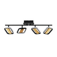 LED-STRAHLER Miriam 68/13,5/12 cm   - Eschefarben/Schwarz, Design, Holz/Kunststoff (68/13,5/12cm) - Novel