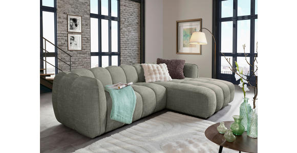 ECKSOFA  in Chenille Dunkelgrau  272/172 cm  - Dunkelgrau/Schwarz, KONVENTIONELL, Kunststoff/Textil (272/172cm) - Carryhome