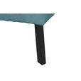 ECKSOFA in Feincord Türkis  205/280 cm  - Türkis/Schwarz, Design, Textil/Metall (205/280cm) - Xora