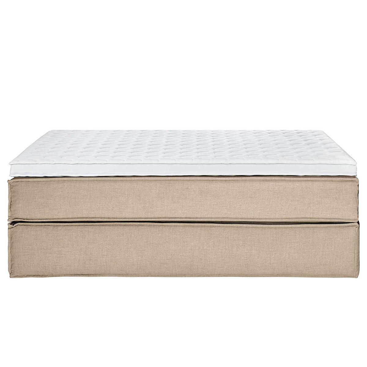 BOXSPRINGBETT 160/200 cm  in Beige  - Beige/Schwarz, Design, Textil (160/200cm) - home24