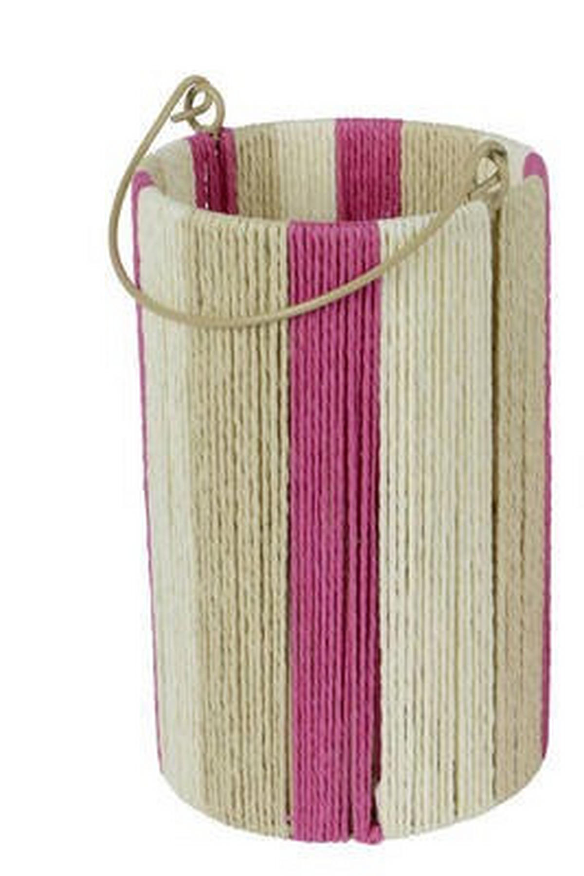 WINDLICHT - Pink/Naturfarben, LIFESTYLE, Papier (14,00/14,00/22,00cm)