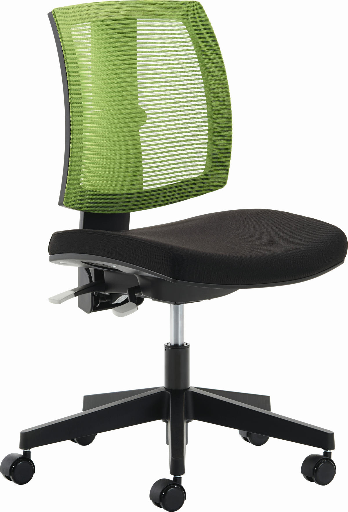 DREHSTUHL  in Doppeltuch Grün, Schwarz  - Schwarz/Grün, Basics, Kunststoff/Textil (63/87-97/36-48cm) - Novel