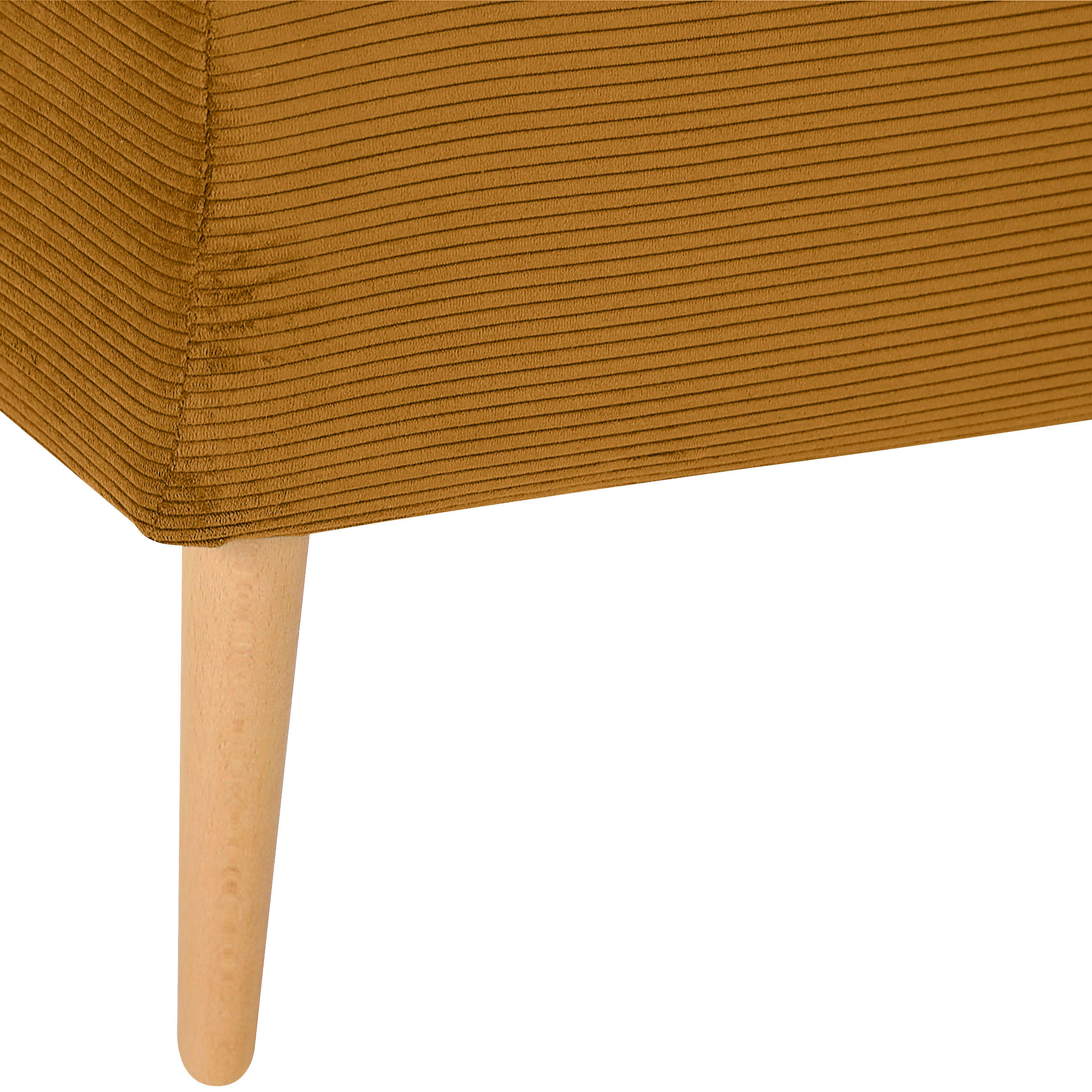SESSEL Cord Dunkelgelb    - Buchefarben/Dunkelgelb, Design, Holz/Textil (85/71/80cm) - Hom`in