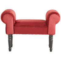 Taburet din lemn, textil, negru, roșu burgund {item.attr('143-279') - roșu burgund/negru, Trend, lemn/textil (76/54/30cm) - Xora