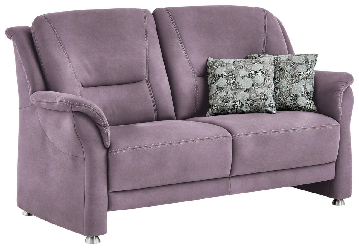 2,5-SITZER in Mikrofaser Lila, Flieder  - Beige/Lila, Konventionell, Textil/Metall (172/100/89cm) - Beldomo Comfort