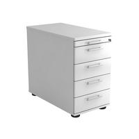 ANSTELLCONTAINER Weiß  - Silberfarben/Schwarz, KONVENTIONELL, Holzwerkstoff/Kunststoff (42,8/72-76/80cm) - Venda
