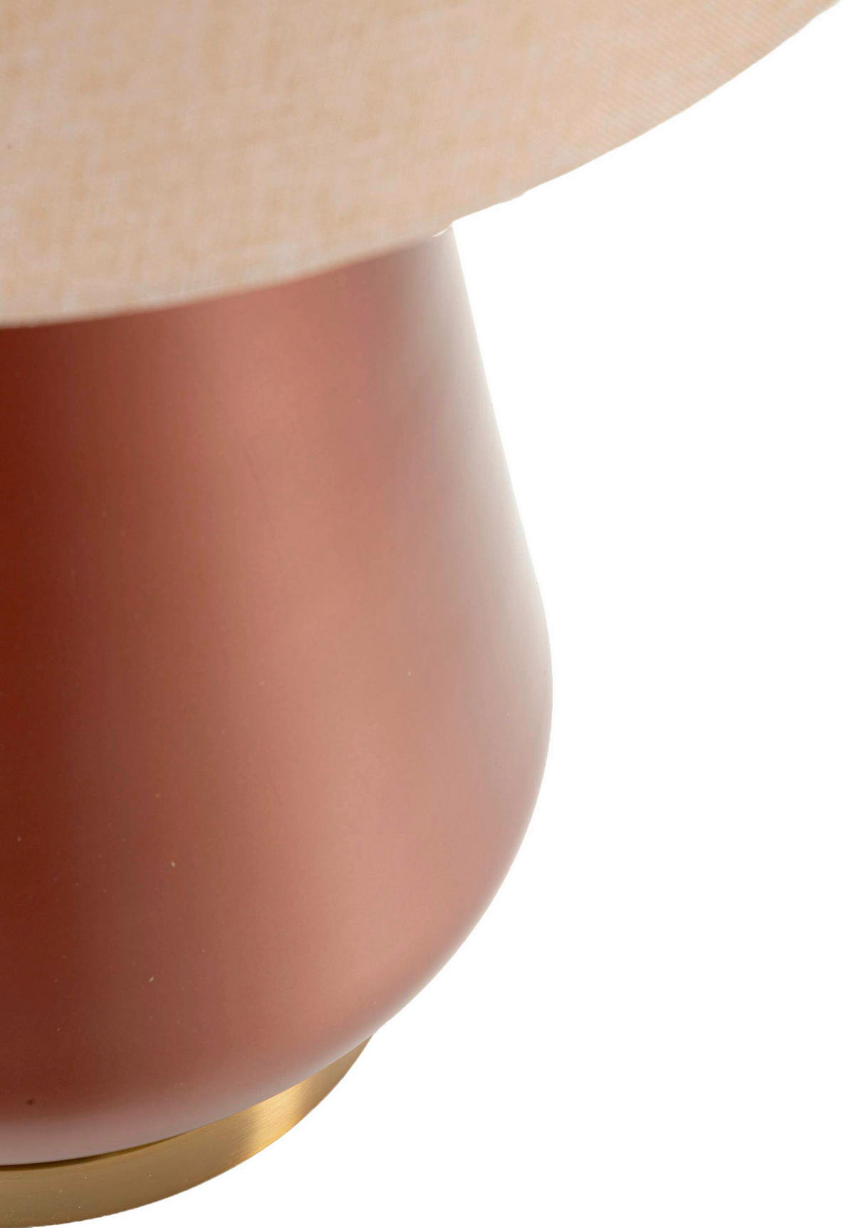 TISCHLEUCHTE   - Goldfarben/Braun, Basics, Glas/Textil (35.5/65/35.5cm)