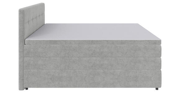 BOXSPRINGBETT 160/200 cm  in Hellgrau  - Hellgrau/Schwarz, KONVENTIONELL, Kunststoff/Textil (160/200cm) - Carryhome