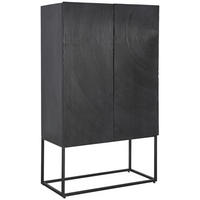 HÖG BYRÅ svart  90/150/45 cm  - svart, Lifestyle, metall/trä (90/150/45cm) - Ambia Home
