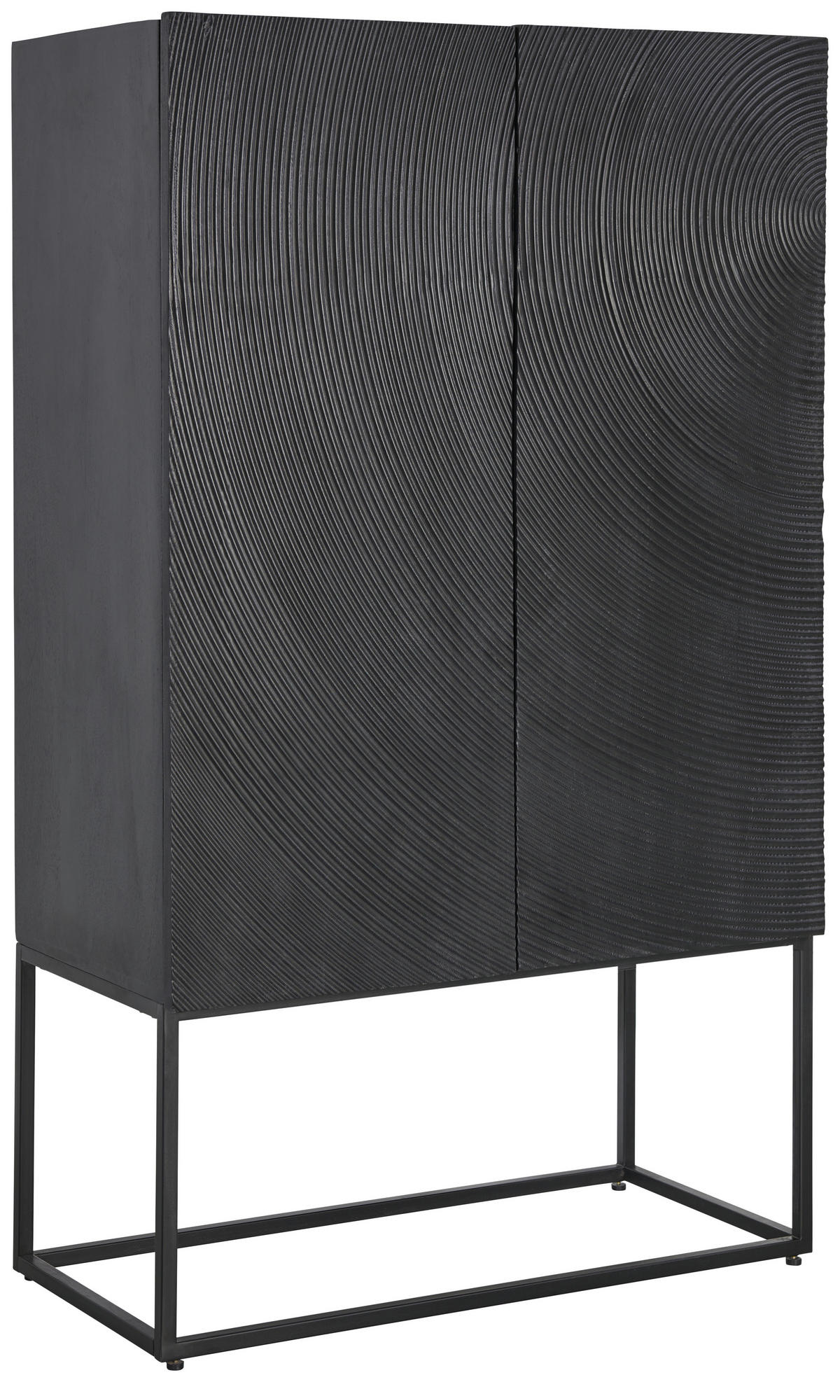 HÖG BYRÅ svart  90/150/45 cm  - svart, Lifestyle, metall/trä (90/150/45cm) - Ambia Home
