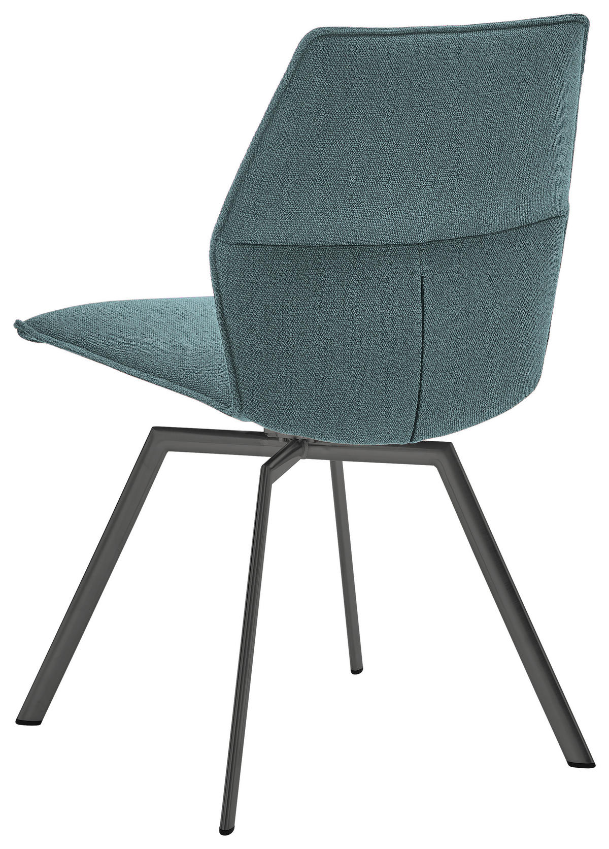 STUHL  in Stahl  - Türkis/Anthrazit, Design, Textil/Metall (49/86/60cm) - Venjakob