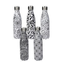 STEKLENIČKA  GRANCUCINA TATOO COLLECTION   0,5 l       - črna/bela, Basics, kovina (6,5/28cm) - Tognana