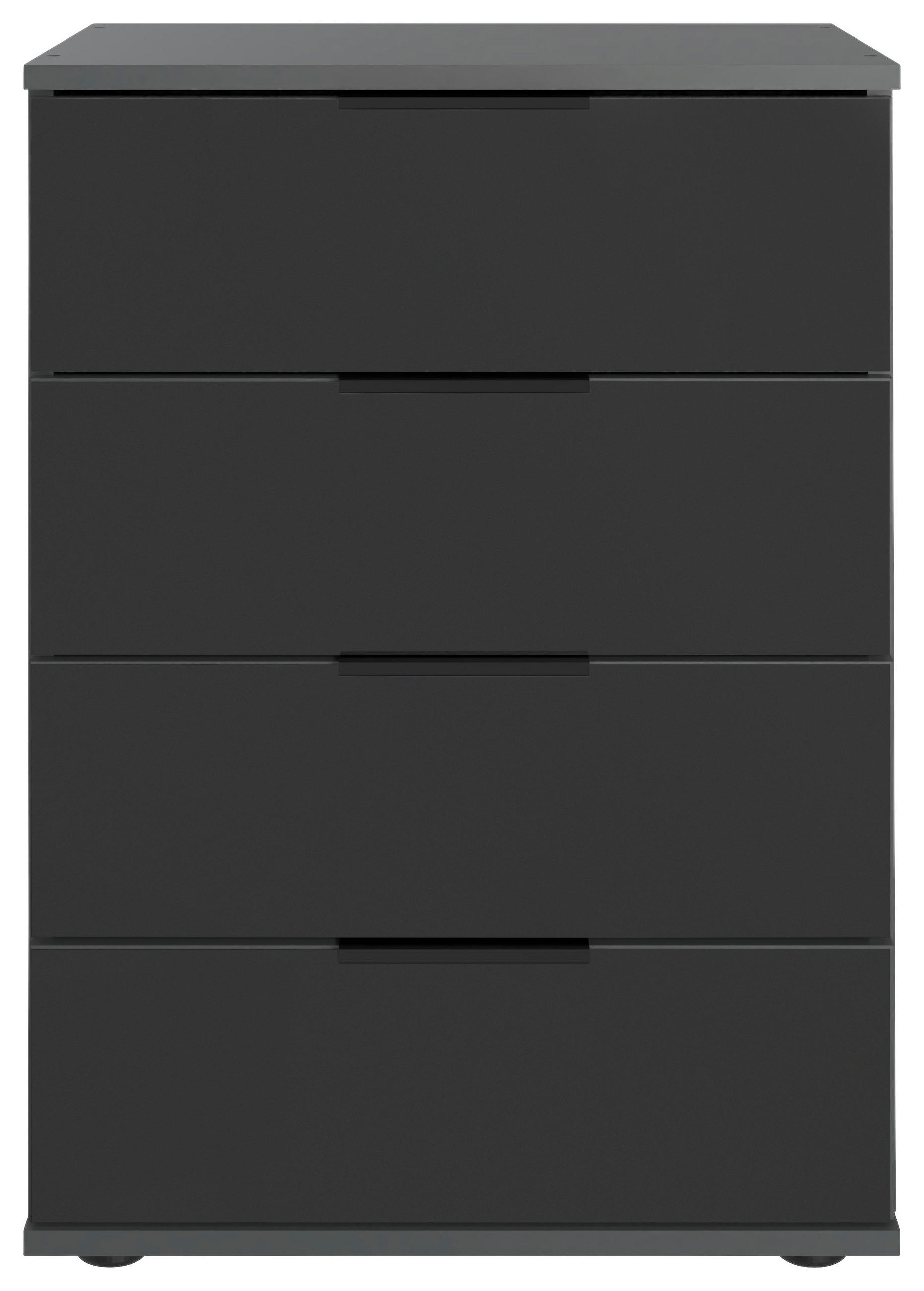 NACHTSCHRANK 52/74/38 cm  - Klar/Schwarz, MODERN, Glas/Holzwerkstoff (52/74/38cm) - MID.YOU