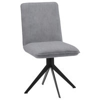 CHAISE  in Stahl Webstoff  - gris/noir, Design, métal/textile (46,5/87/64cm) - Voleo