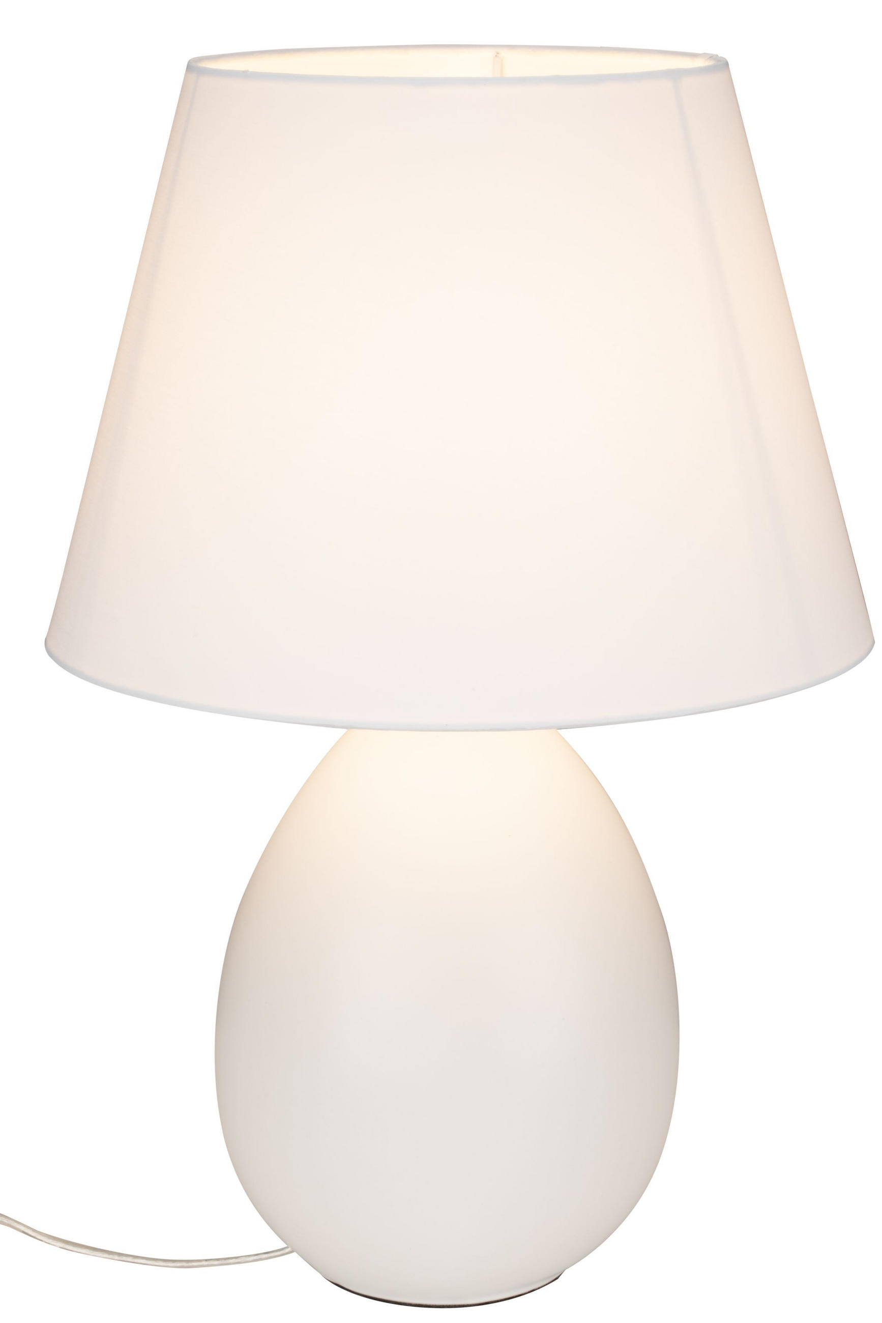 TISCHLEUCHTE 33/49,5 cm   - Weiß, LIFESTYLE, Keramik/Textil (33/49,5cm) - Marama
