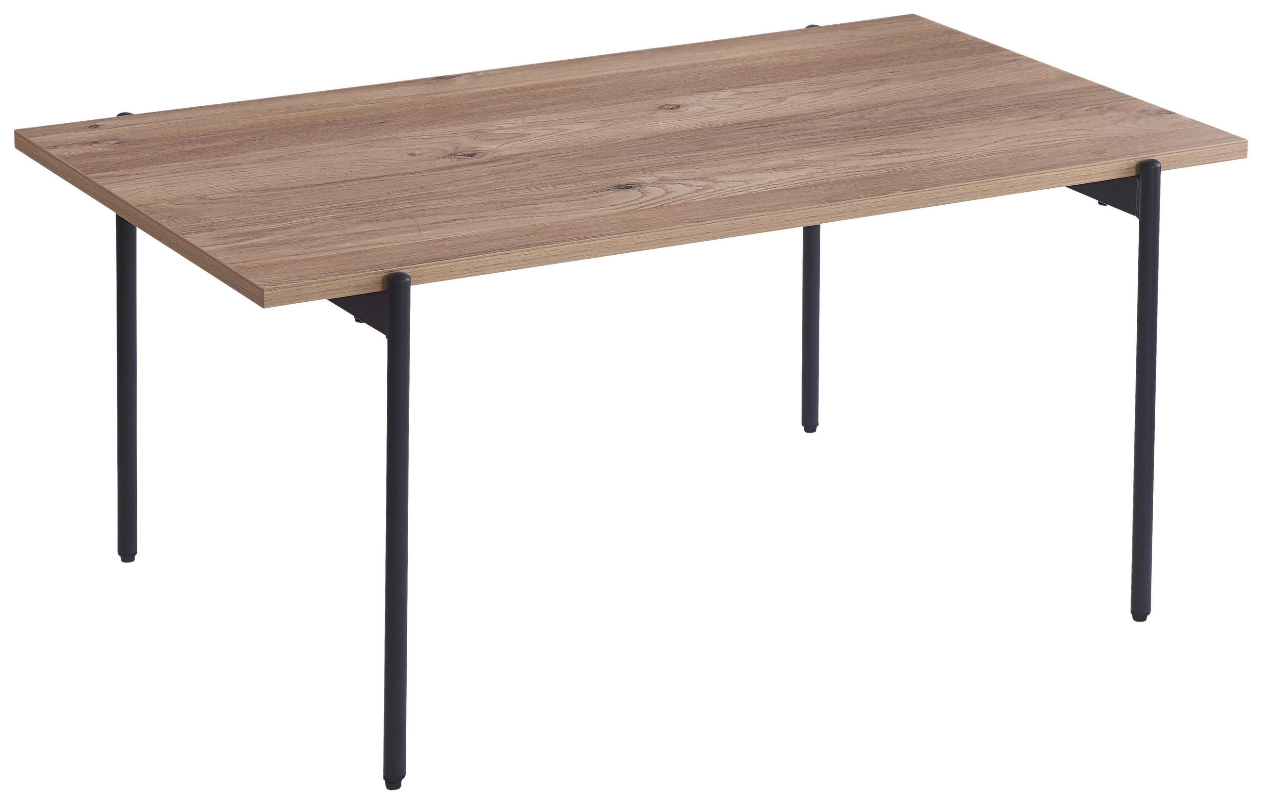 KONFERENČNÍ STOLEK, černá, barvy dubu, kov, kompozitní dřevo, 100/60/45 cm - černá/barvy dubu, Design, kov/kompozitní dřevo (100/60/45cm) - Ti'me