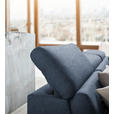ECKSOFA inkl. Funktionen Blau Webstoff  - Blau/Silberfarben, Design, Textil/Metall (250/167cm) - Xora