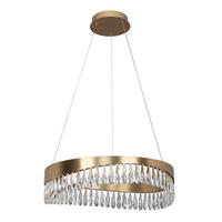 LED-HÄNGELEUCHTE 60/150 cm   - Goldfarben, Design, Metall (60/150cm) - Glandor
