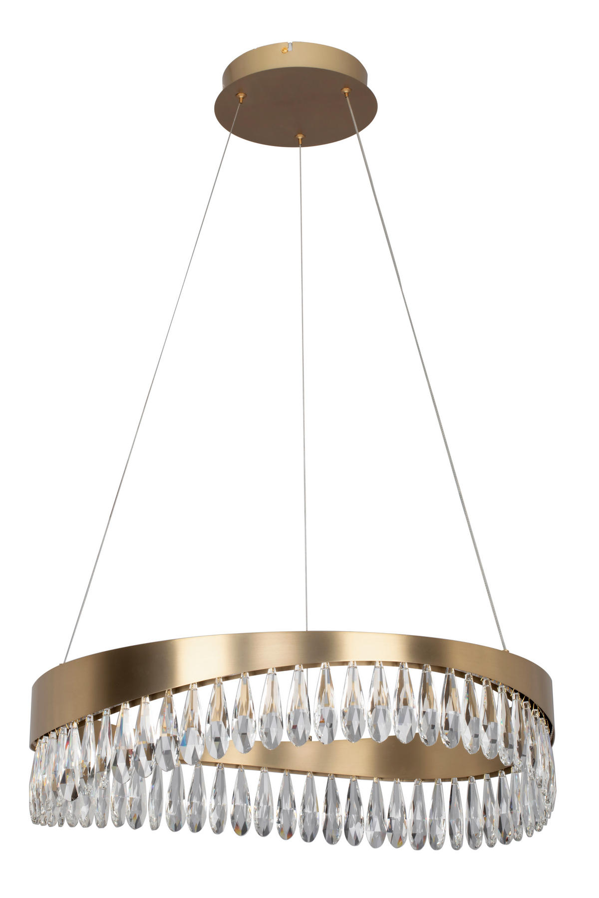 LED-HÄNGELEUCHTE 60/150 cm   - Goldfarben, Design, Metall (60/150cm) - Glandor