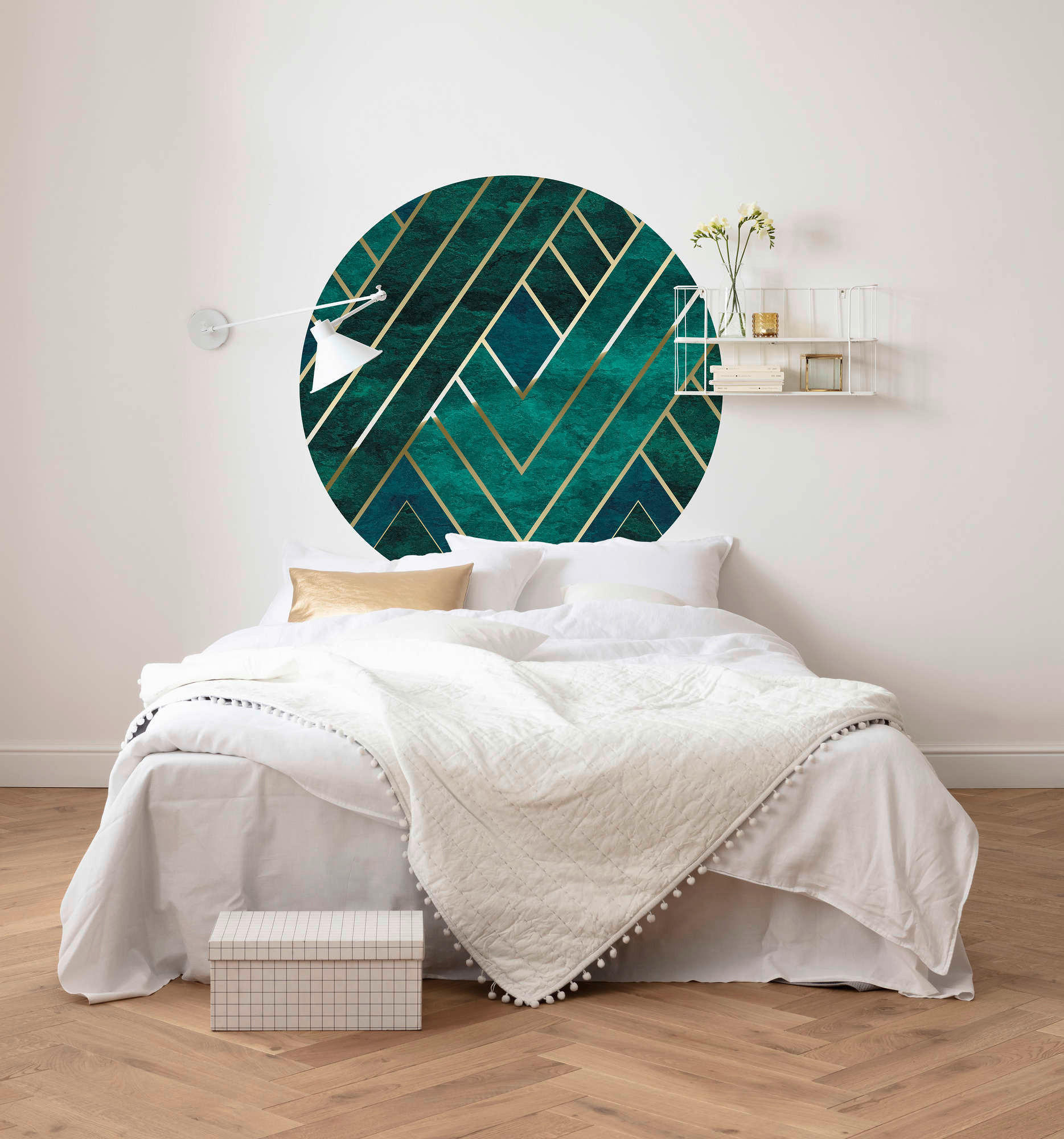 FOTOTAPETE  - Goldfarben/Grün, Trend, Papier (125cm) - Komar