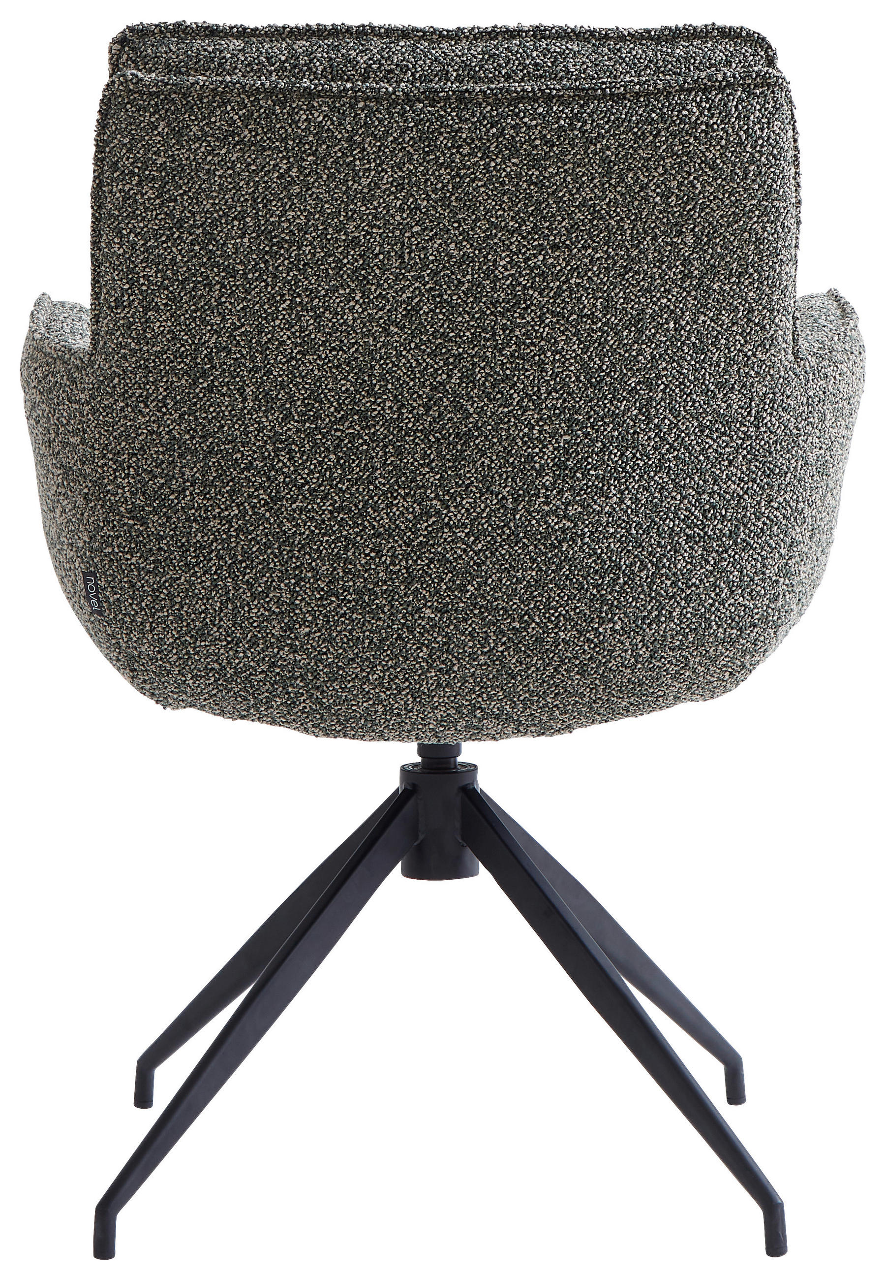 ARMLEHNSTUHL  in Eisen Webstoff  - Dunkelgrün/Schwarz, Design, Textil/Metall (66/89/69cm) - Novel