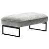 HOCKERBANK in Textil Hellgrau  - Anthrazit/Hellgrau, Design, Textil/Metall (108/46/64cm) - Joop!