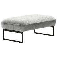 HOCKERBANK in Textil Hellgrau  - Anthrazit/Hellgrau, Design, Textil/Metall (108/46/64cm) - Joop!