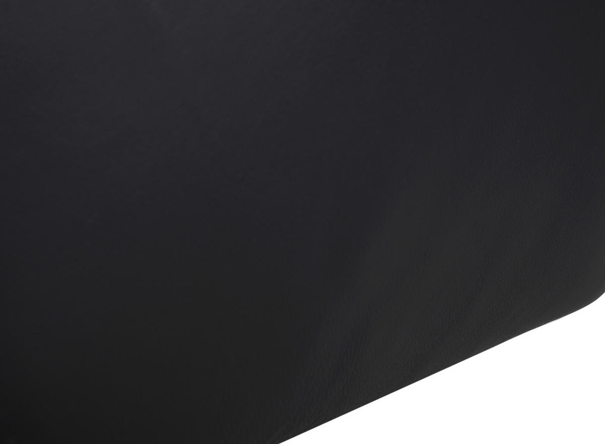 ARMLEHNSTUHL  Sitzfläche 360° drehbar, automatische Rückholfunktion  Echtleder  - Schwarz, MODERN, Leder/Metall (64/90,5/64,5cm) - Livetastic