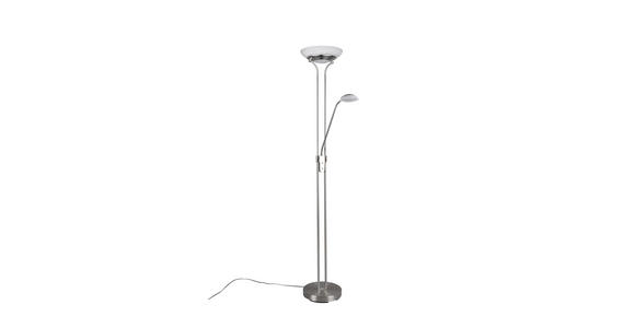 LED-DECKENFLUTER 32,5/180 cm - Alabasterfarben/Nickelfarben, Basics, Glas/Metall (32,5/180cm) - Novel