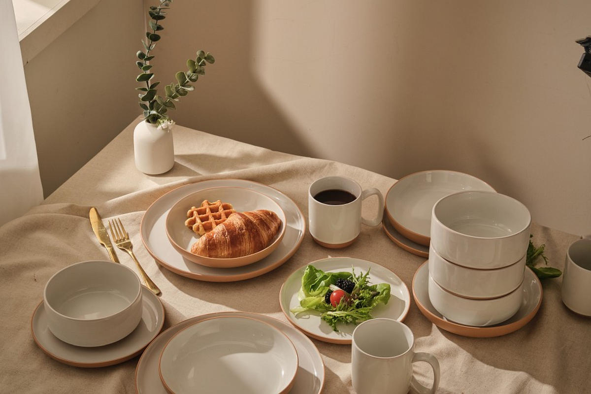 KOMBISERVICE Braun, Weiß Terra Nova 20-teilig 4 Personen  - Braun/Weiß, Trend, Keramik - Novel