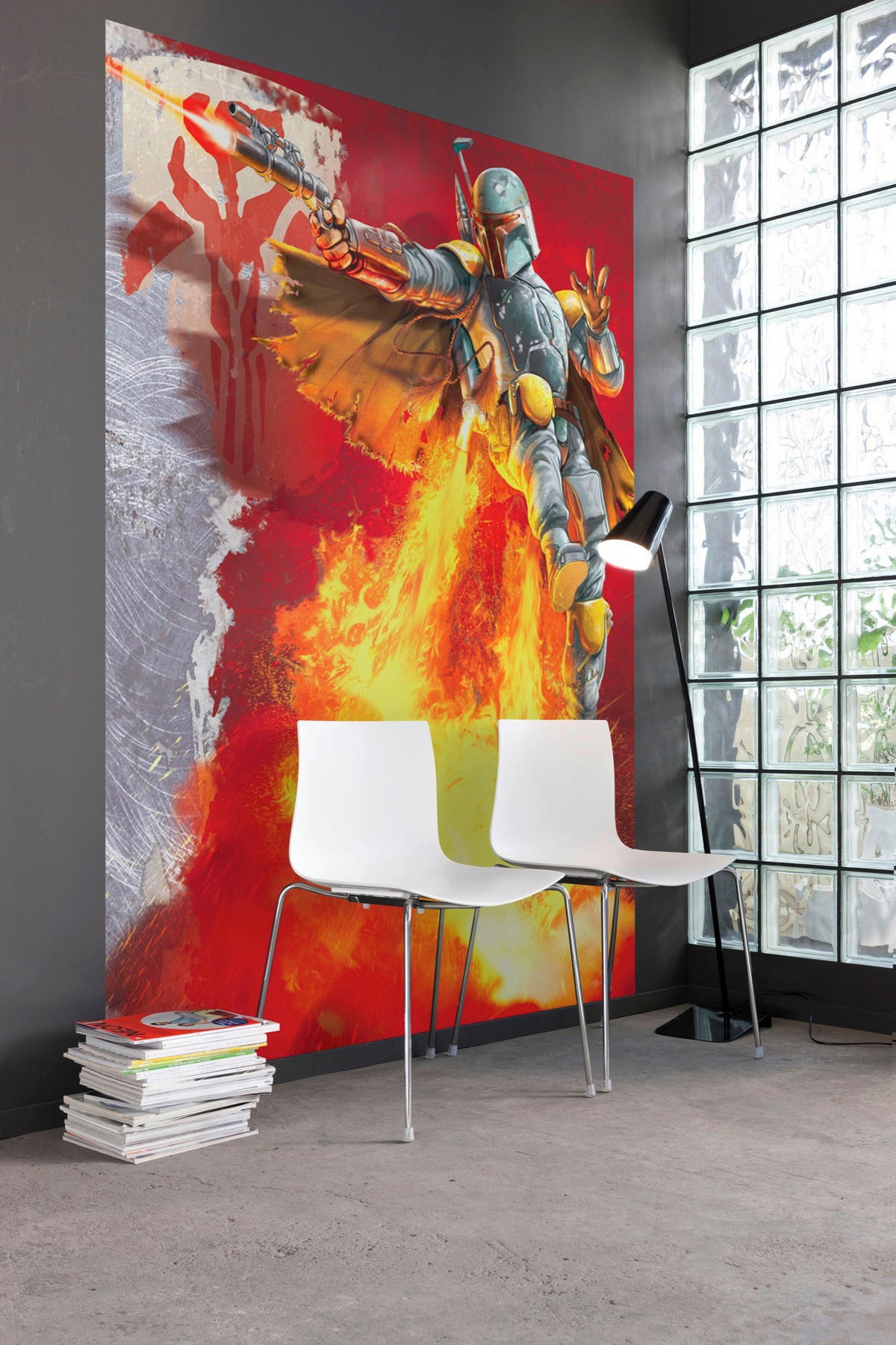 FOTOTAPET 184/254 cm  - röd/grå, Lifestyle, papper (184/254cm) - Disney