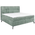 BOXSPRINGBETT 160/200 cm  in Mintgrün  - Schwarz/Mintgrün, Design, Textil/Metall (160/200cm) - Esposa