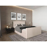 BOXBETT 140/200 cm  in Creme  - Creme/Schwarz, Basics, Kunststoff/Textil (140/200cm) - Carryhome