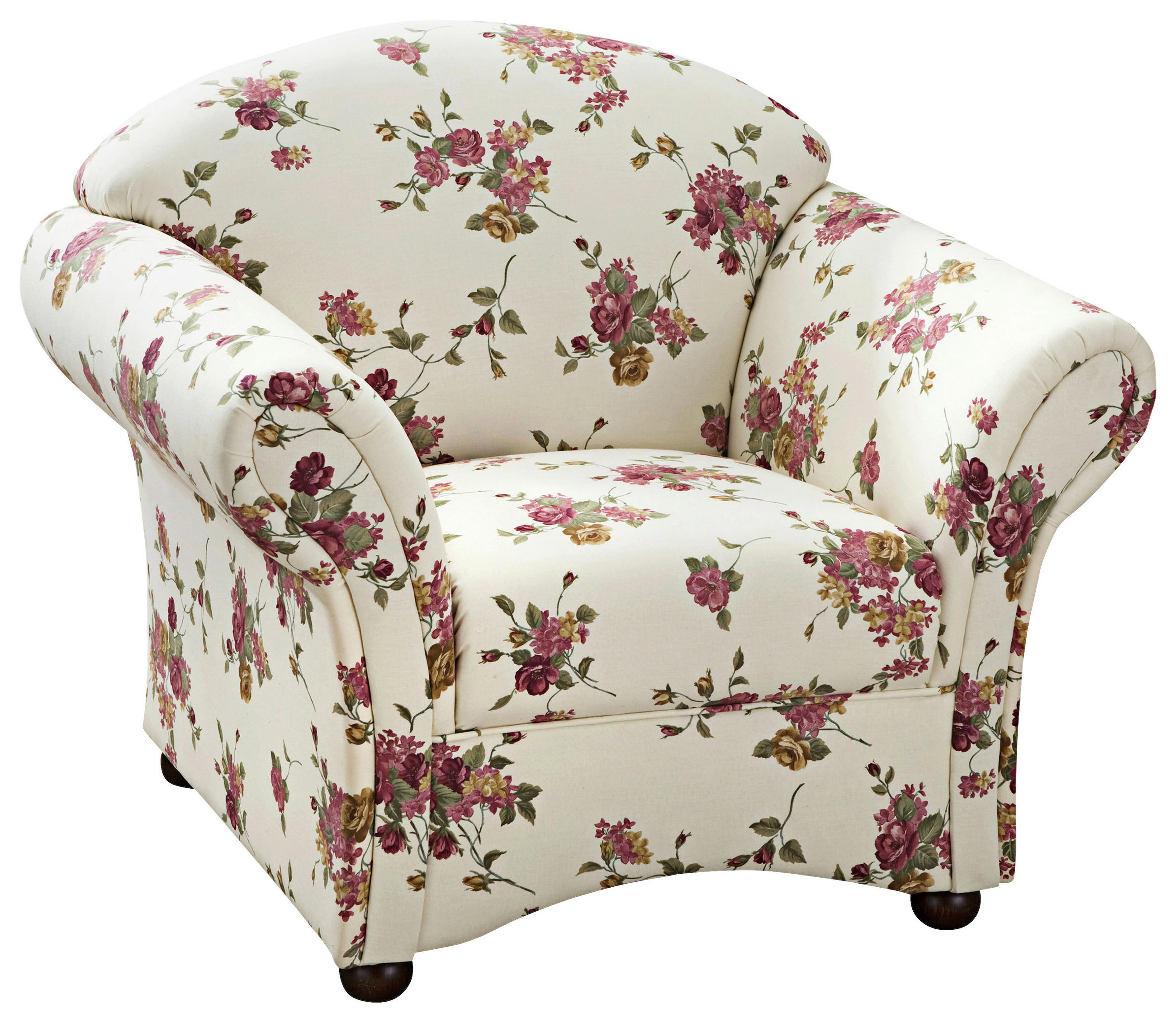 SESSEL in Flachgewebe Rot, Beige  - Beige/Rot, Design, Holz/Textil (96/85/81cm) - Max Winzer