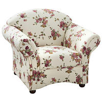 SESSEL in Flachgewebe Rot, Beige  - Beige/Rot, Design, Holz/Textil (96/85/81cm) - Max Winzer