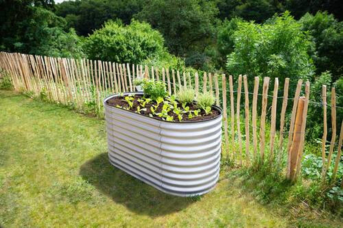 HOCHBEET 160/82/80 cm  - Silberfarben, Basics, Metall (160/82/80cm)