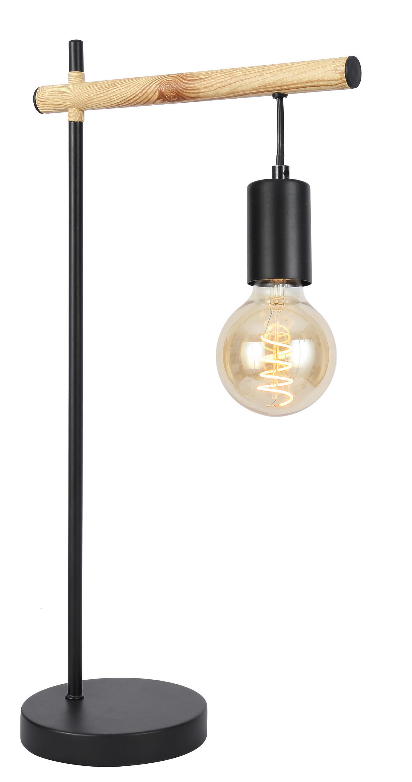 BORDSLAMPA 15/28/55 cm   - furufärgad/svart, Natur, metall (15/28/55cm)