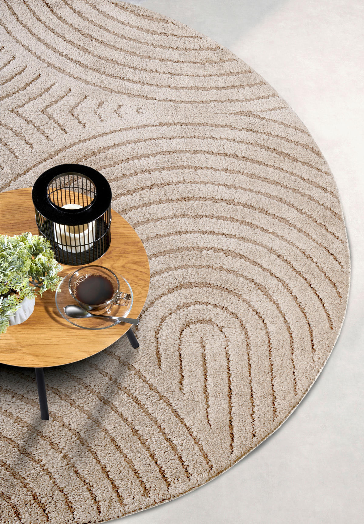 HOCHFLORTEPPICH 200 cm New York Taupe  - Taupe, Basics, Kunststoff/Textil (200cm) - Elle Decoration