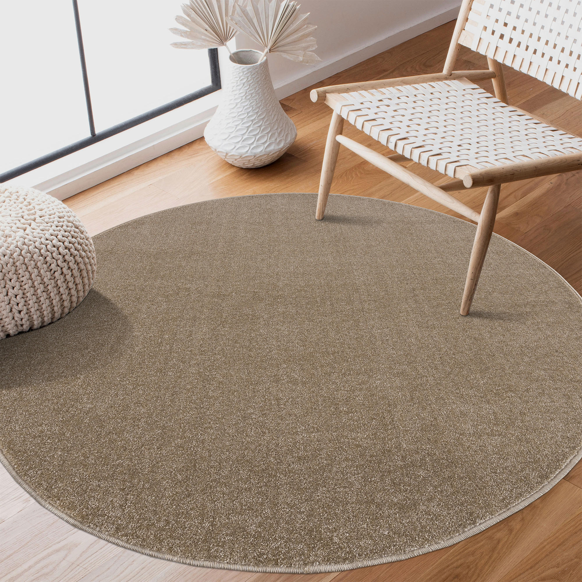 WEBTEPPICH 80 cm Uni Beige  - Beige, LIFESTYLE, Kunststoff/Textil (80cm)