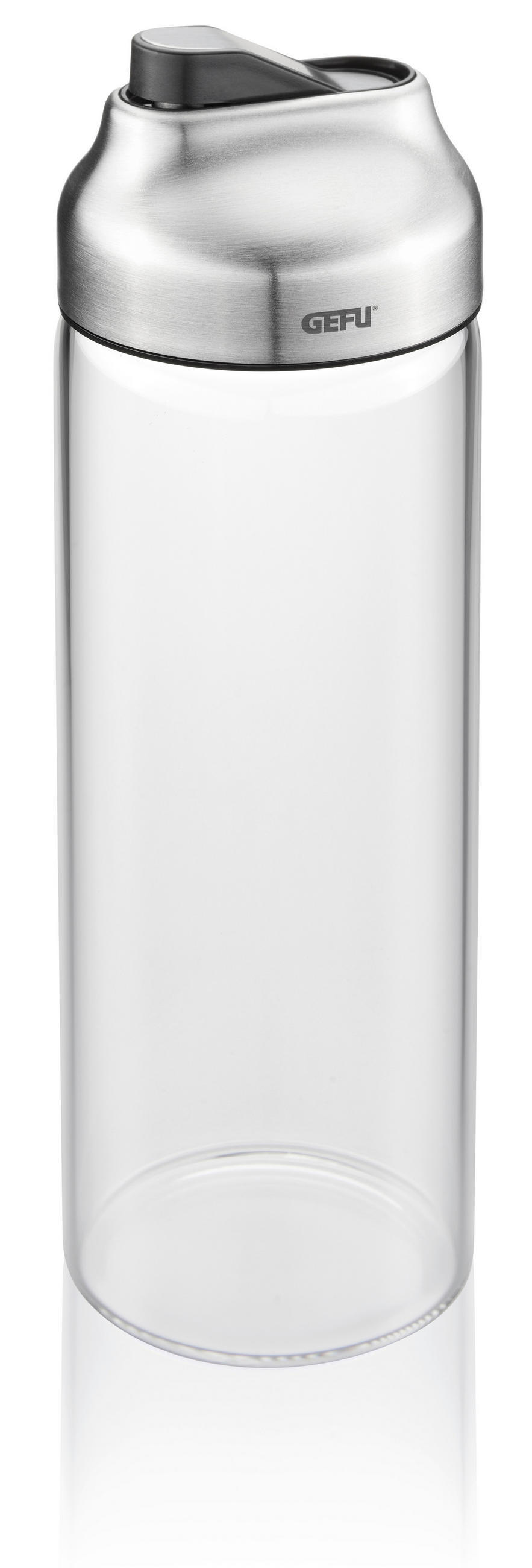 ESSIG-/ÖLFLASCHE - Edelstahlfarben/Transparent, Basics, Glas/Kunststoff (6,5/20cm) - Gefu