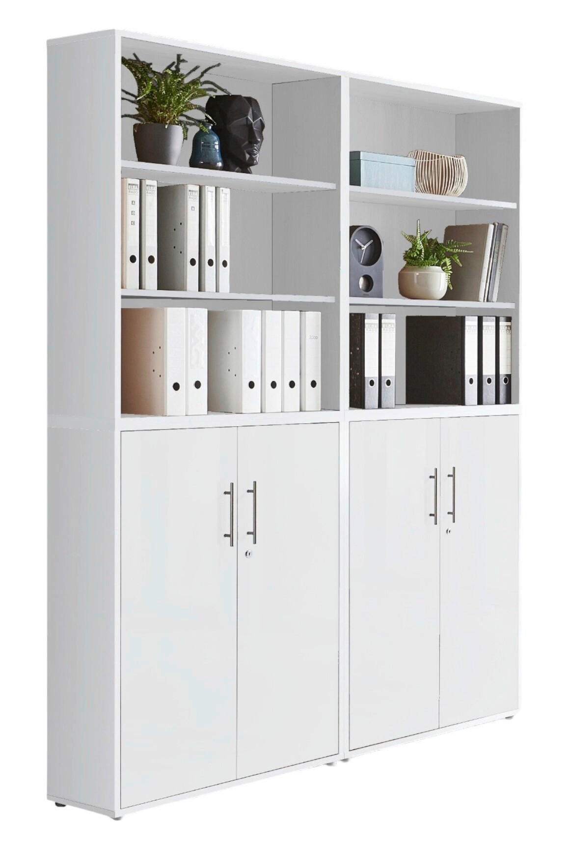 Mid.you Aktenschrank Office Edition - SW Set 11 Weiß 168.8x227.2x33 cm